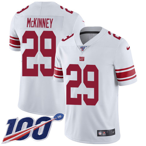 Nike Giants #29 Xavier McKinney White Youth Stitched NFL 100th Season Vapor Untouchable Limited Jersey